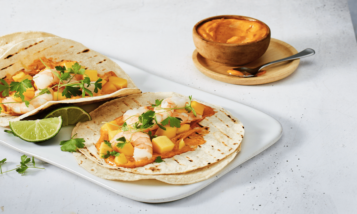 Prawn and Mango Tacos