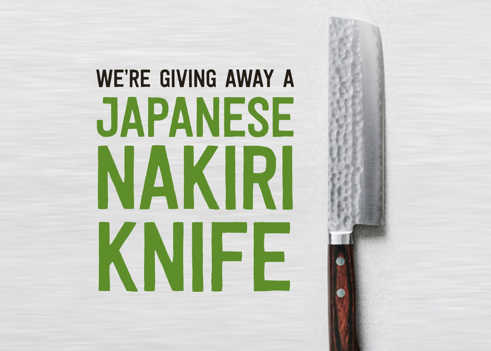 Tip Top Foodservice Is Giving Away 8 x Japanese Nakiri Knives