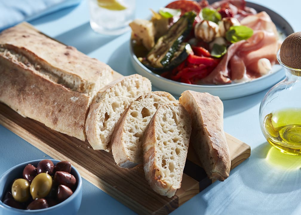 Italian Platter with Speedibake Ciabatta Loaf